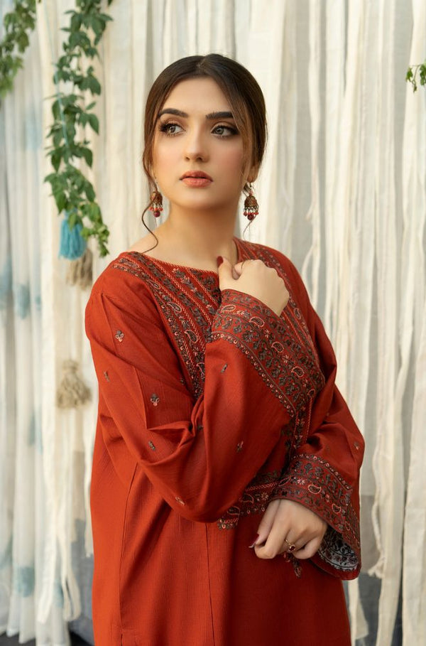 URGE - 3PC DHANAK EMBROIDERED JA-113