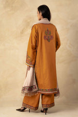 ZARA SHAHJAHAN - 3PC DHANAK EMBROIDERED JA-W78M