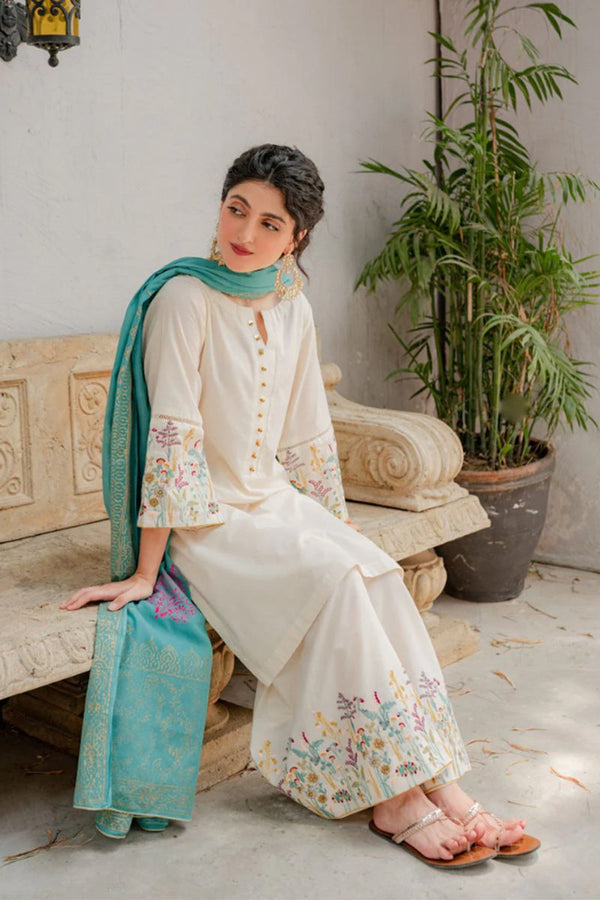 KASTOOR-3PC LAWN EMBROIDERDED SUIT JA-92