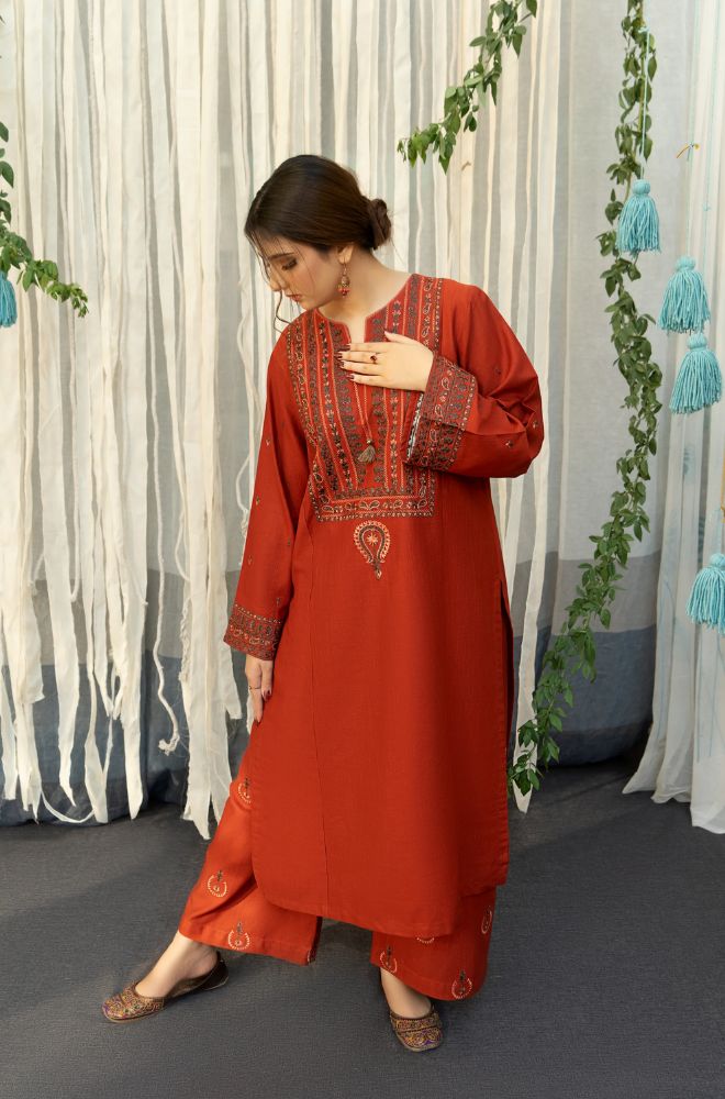 URGE - 3PC LAWN EMBROIDERED FL-S113
