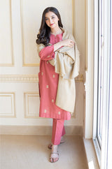 AISLING - 3PC DHANAK EMBROIDERED JA-W71