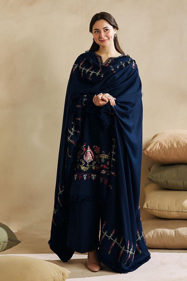 ZARA SHAHJAHAN - 3PC DHANAK EMBROIDERED JA-W79