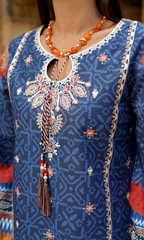 2 Piece Stitched Cotton Lawn Embroided Suit  EJ-115