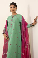 SAPPHIRE - 3PC LAWN EMBROIDERED FL-62