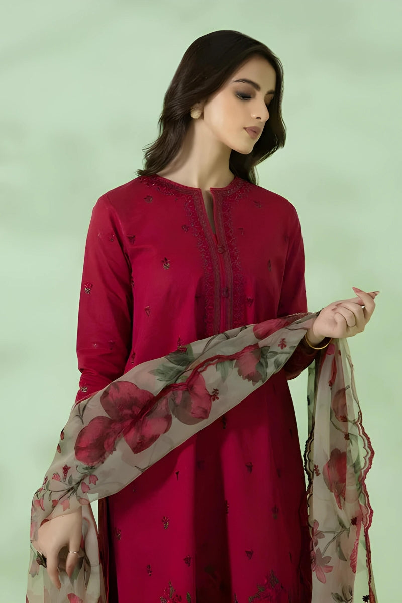 SAPPHIRE - 3PC DHANAK EMBROIDERED JA-W50