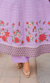 3 Piece Stitched Cotton Lawn Embroided Frock EJ-151