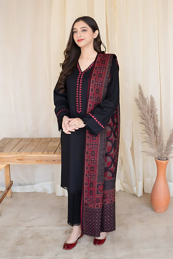 AISLING - 3PC DHANAK EMBROIDERED JA-W145