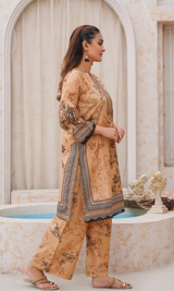 2 Piece Stitched Cotton Lawn Embroided Suit EJ-129