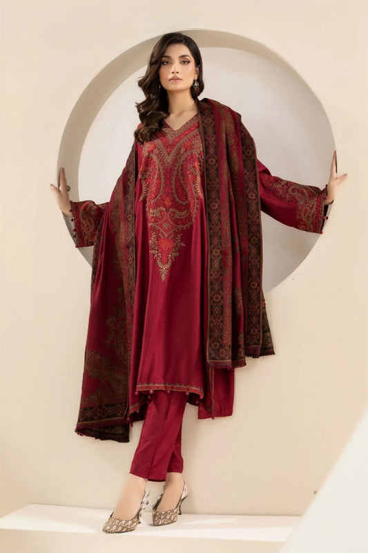 NISHAT -3PC DHANAK EMBRIODERED FL-W83