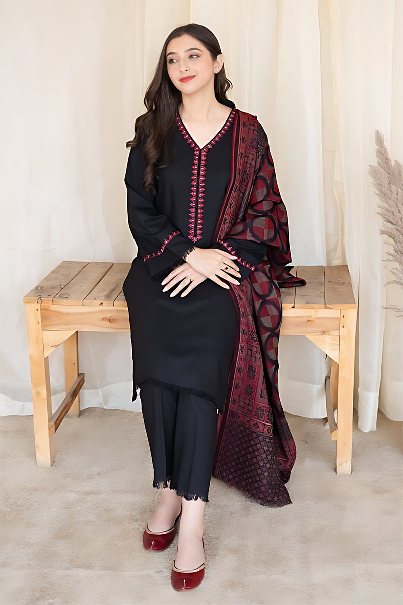 AISLING - 3PC DHANAK EMBROIDERED JA-W145