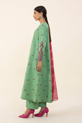 SAPPHIRE - 3PC LAWN EMBROIDERED FL-62