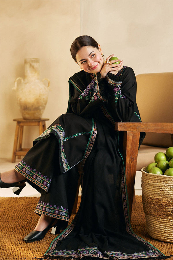 ZARA SHAHJAHAN - 3PC DHANAK EMBROIDERED JA-78B