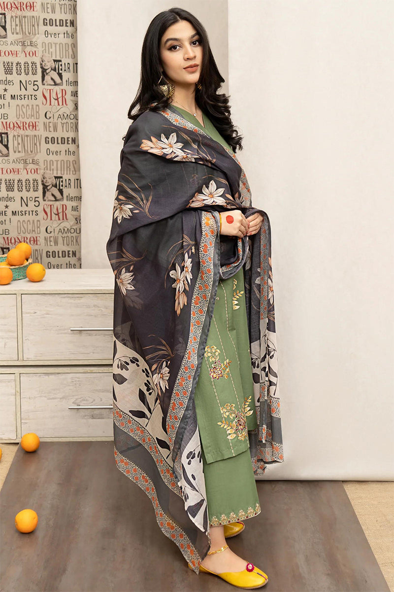 URGE - 3PC LAWN EMBROIDERED FL-S114