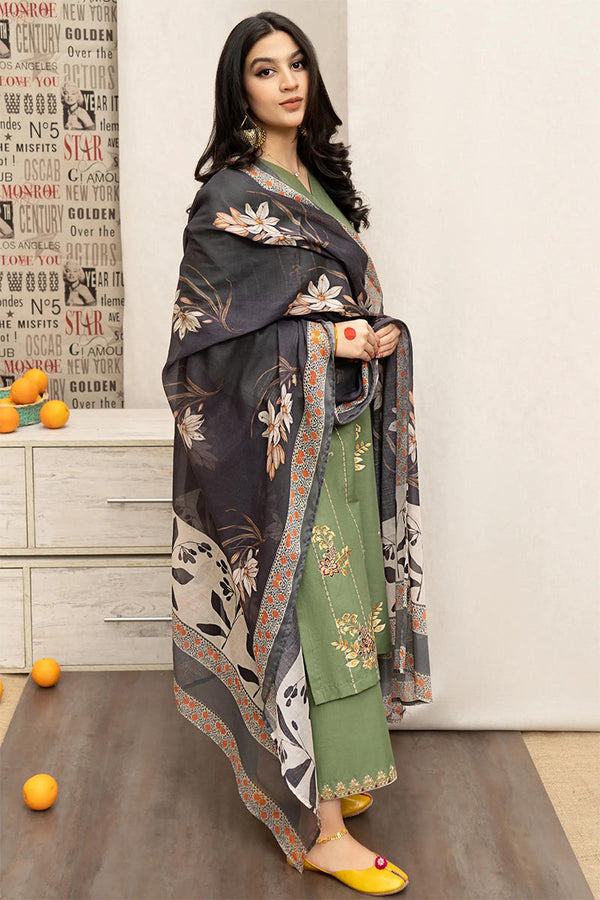 URGE - 3PC DHANAK EMBROIDERED JA-114