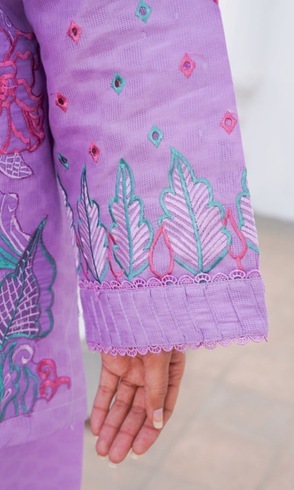 2 Piece Stitched Cotton Lawn Embroided-Suit EJ-136