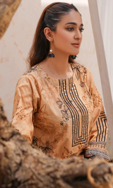 2 Piece Stitched Cotton Lawn Embroided Suit EJ-129
