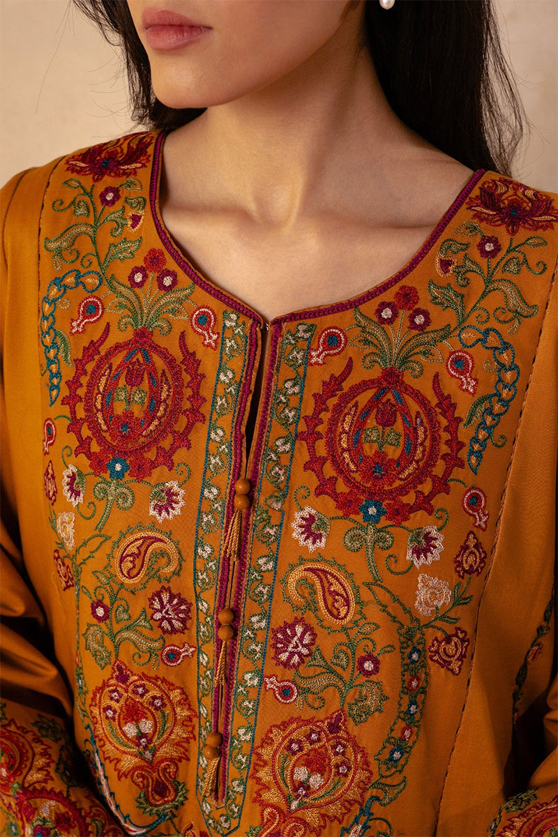 ZARA SHAHJAHAN - 3PC DHANAK EMBROIDERED JA-W78M