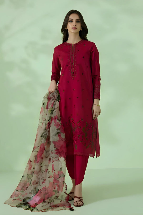 SAPPHIRE - 3PC DHANAK EMBROIDERED JA-W50