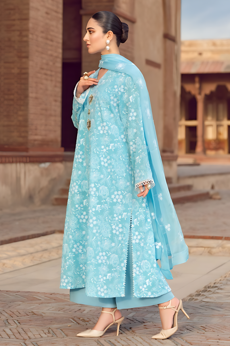 MARIA B - 3PC DHANAK EMBROIDERED JA-55