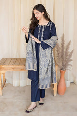 AISLING- 3PC DHANAK EMBROIDERED JA-101