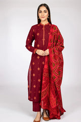 KAYSERIA - 3PC DHANAK EMBROIDERED JA-W68
