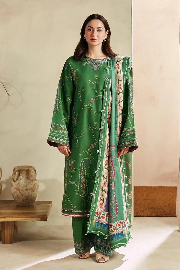 ZARA SHAH JAHAN - 3PC DHANAK EMBROIDERED JA-W81G