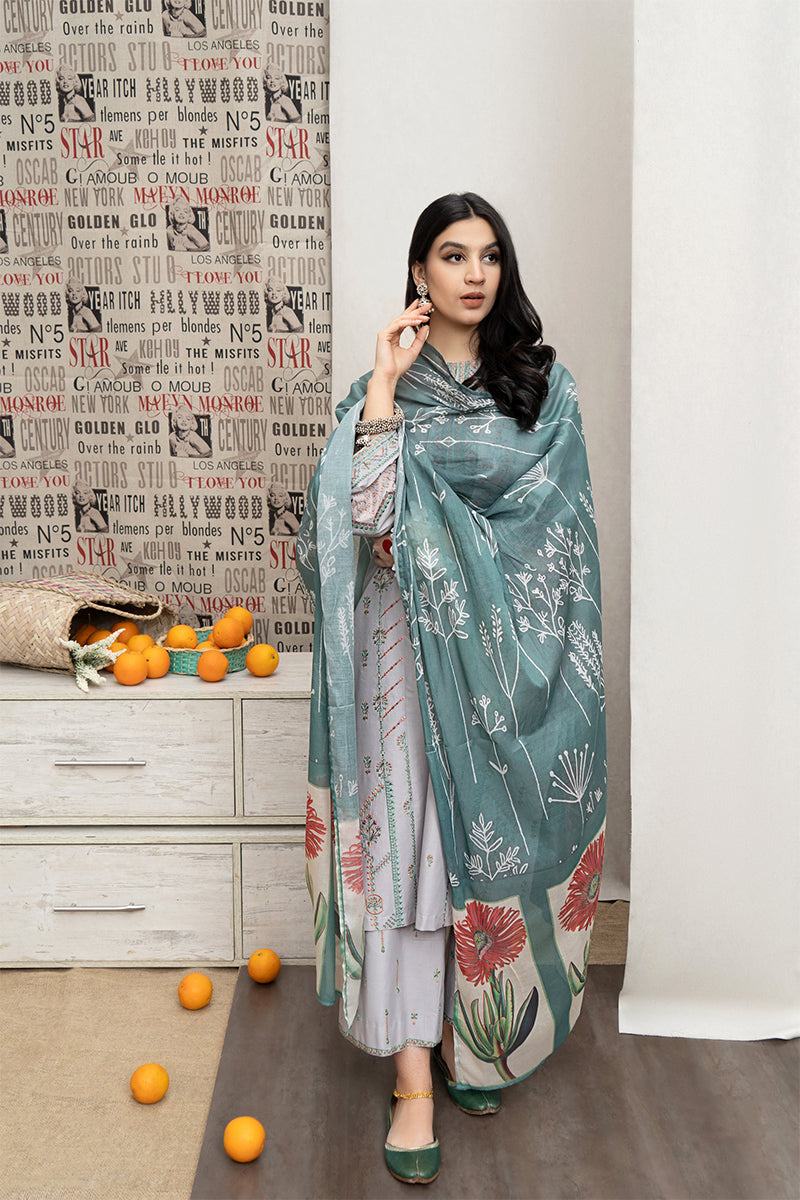 URGE - 3PC LAWN EMBROIDERED FL-S108