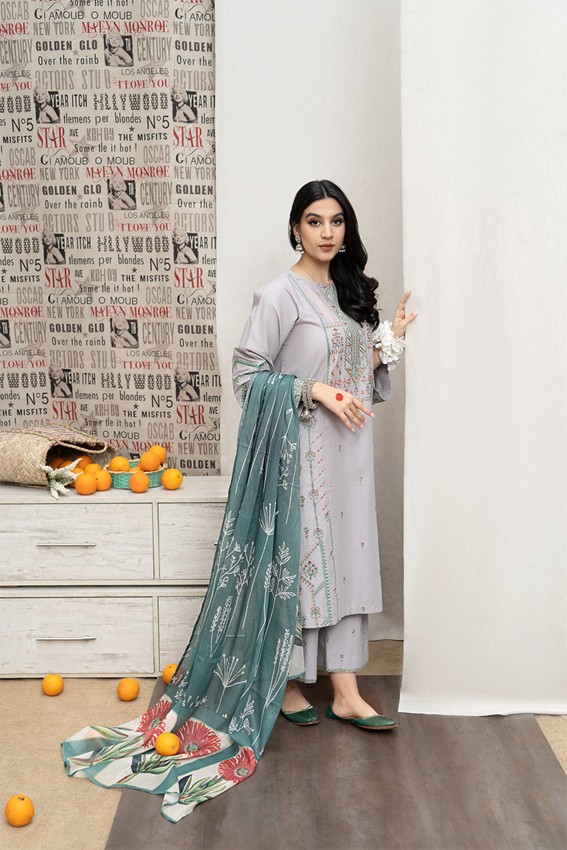 URGE - 3PC LAWN EMBROIDERED FL-S108