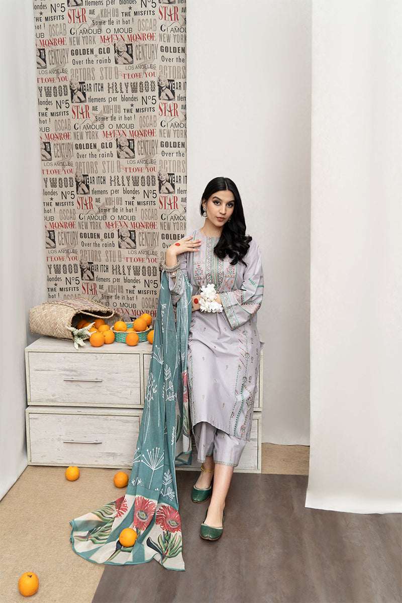 URGE - 3PC LAWN EMBROIDERED FL-S108