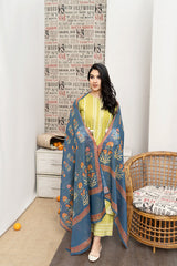 URGE - 3PC LAWN EMBROIDERED FL-S110