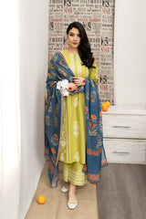 URGE - 3PC LAWN EMBROIDERED FL-S110