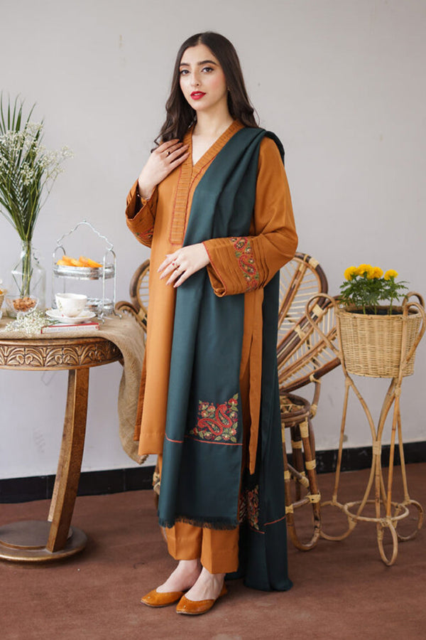 AISLING - 3PC DHANAK EMBROIDERED JA-09