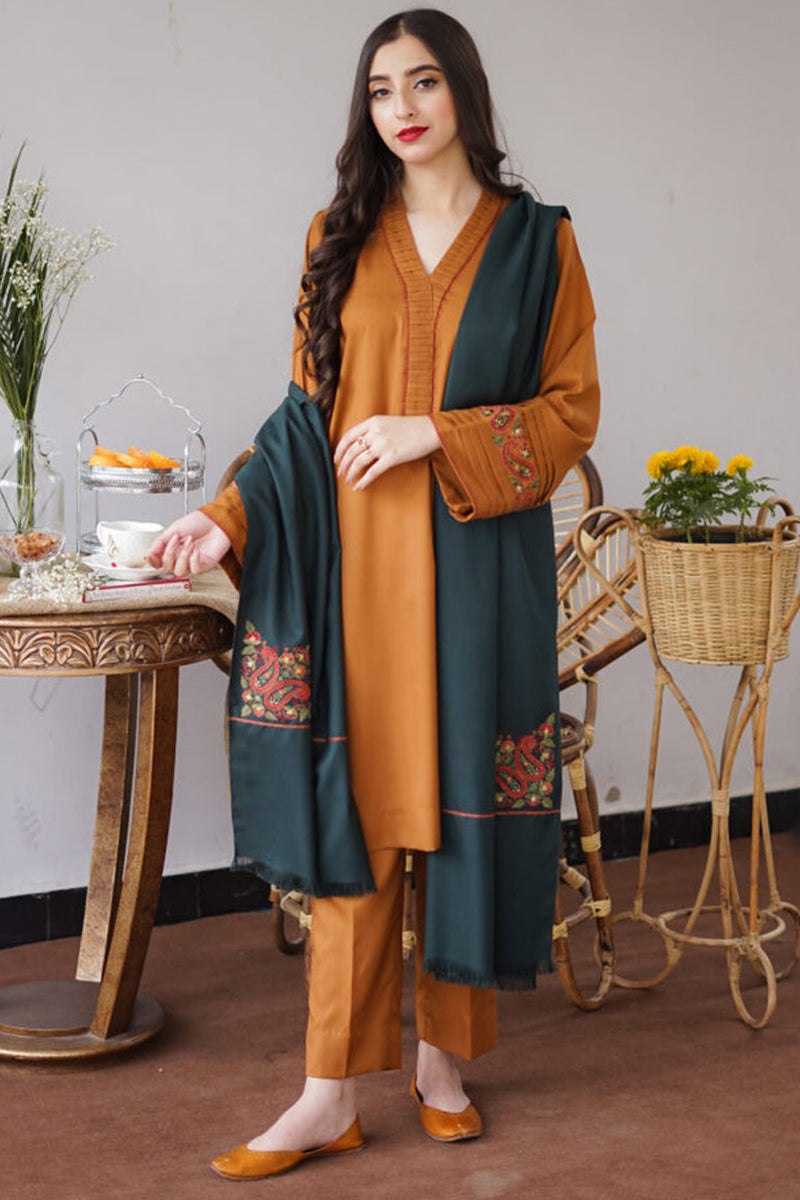 AISLING - 3PC DHANAK EMBROIDERED JA-09