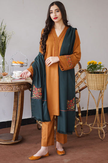 AISLING - 3PC DHANAK EMBROIDERED JA-09