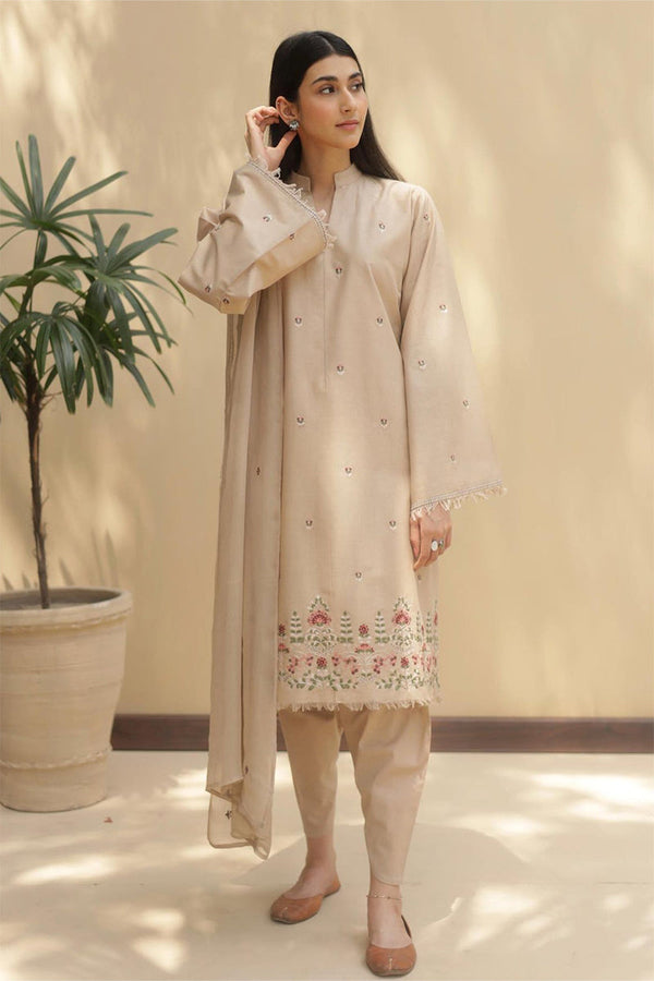 DYOT- 3PC LAWN EMBROIDERED FL-102