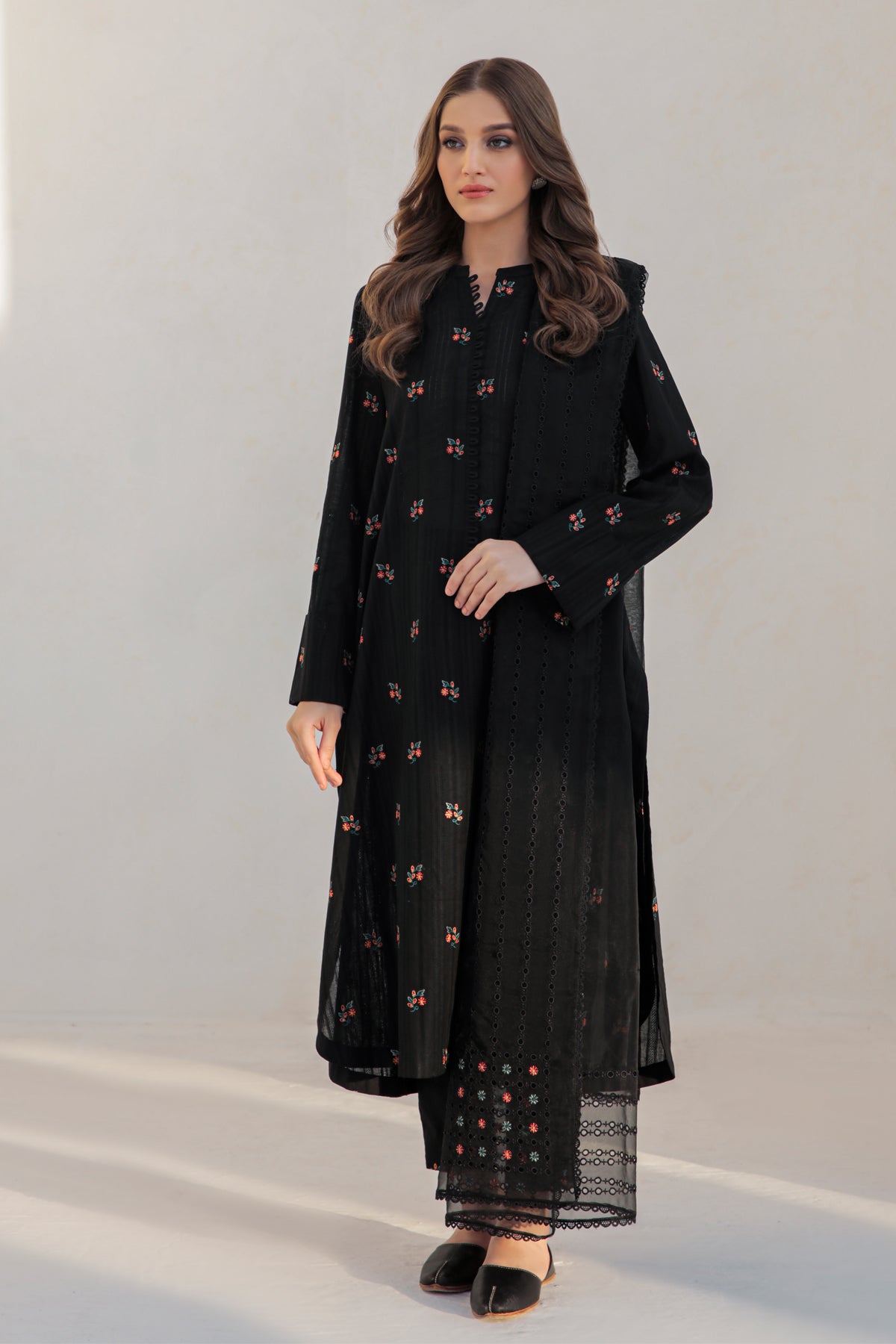 JAZMIN - 3PC LAWN EMBROIDERED FL-S40