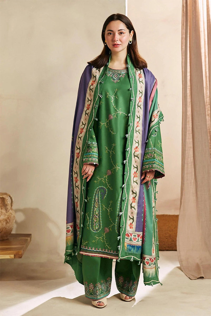 ZARA SHAH JAHAN - 3PC DHANAK EMBROIDERED JA-W81G