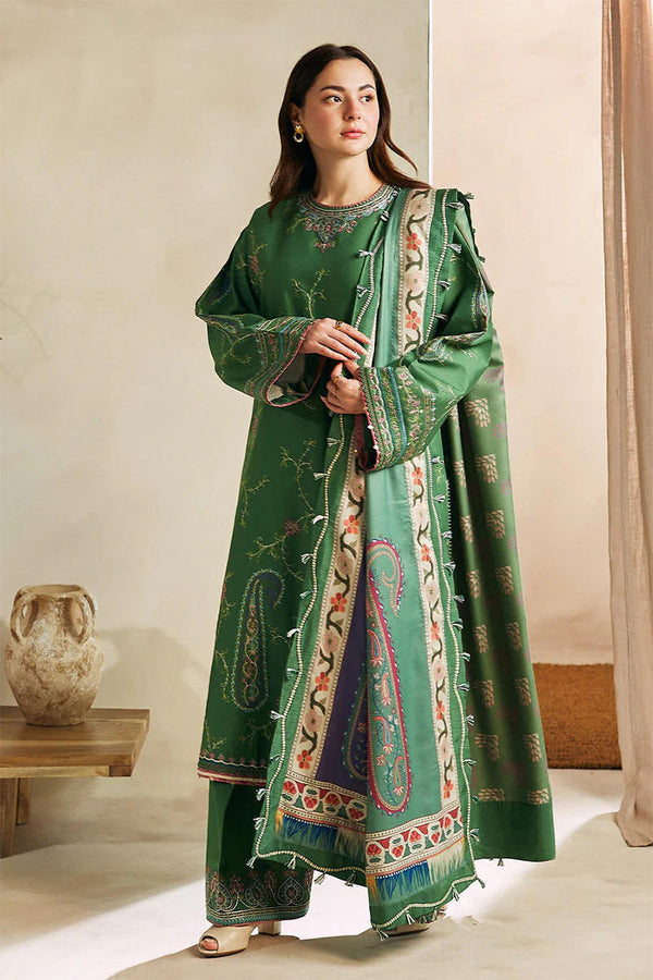 ZARA SHAH JAHAN - 3PC DHANAK EMBROIDERED JA-W81G