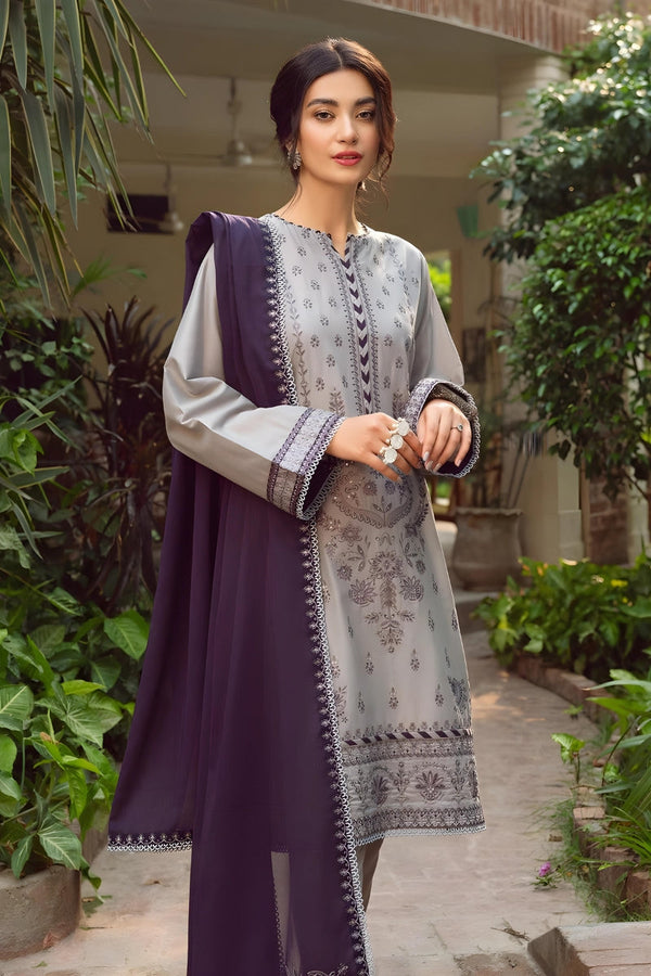JAZMIN 3PC LAWN EMBROIDERED FL-S34