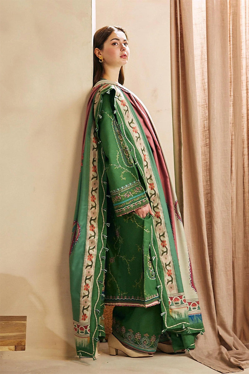 ZARA SHAH JAHAN - 3PC DHANAK EMBROIDERED JA-W81G