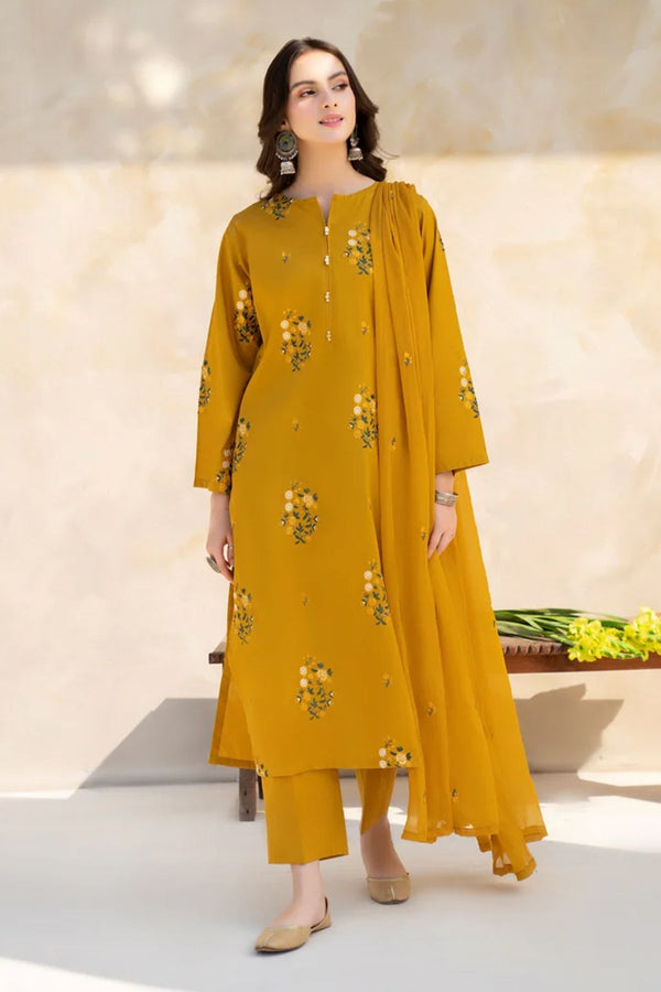 BAROQUE - 3PC LAWN EMBROIDERED FL-S95