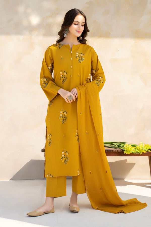 BAROQUE - 3PC LAWN EMBROIDERED FL-S95