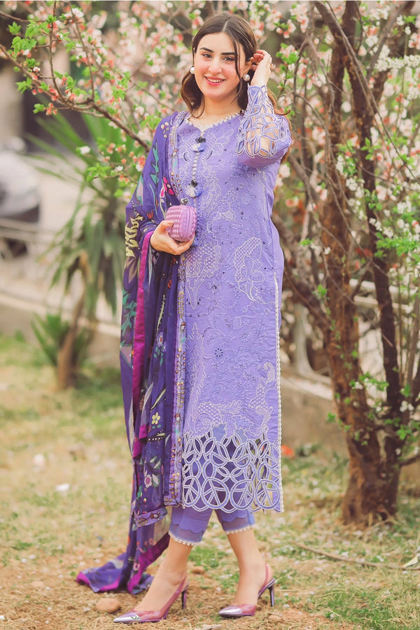 MUSHQ - 3PC DHANAK EMBROIDERED JA-W94