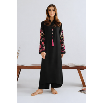 2PC Black Embroided Lawn JA-212