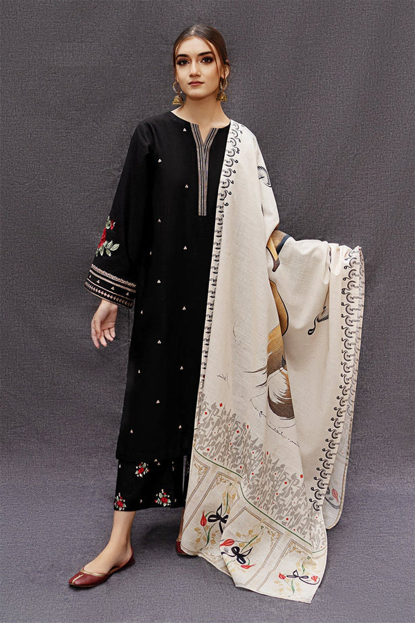 URGE - 3PC DHANAK EMBROIDERED JA-W142