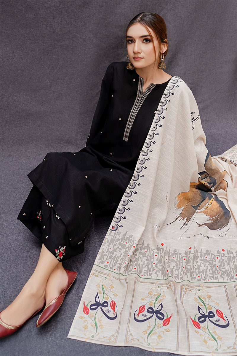 URGE - 3PC DHANAK EMBROIDERED JA-W142