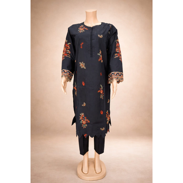 2 Piece Stitched Cotton Lawn Embroided Suit EJ-219