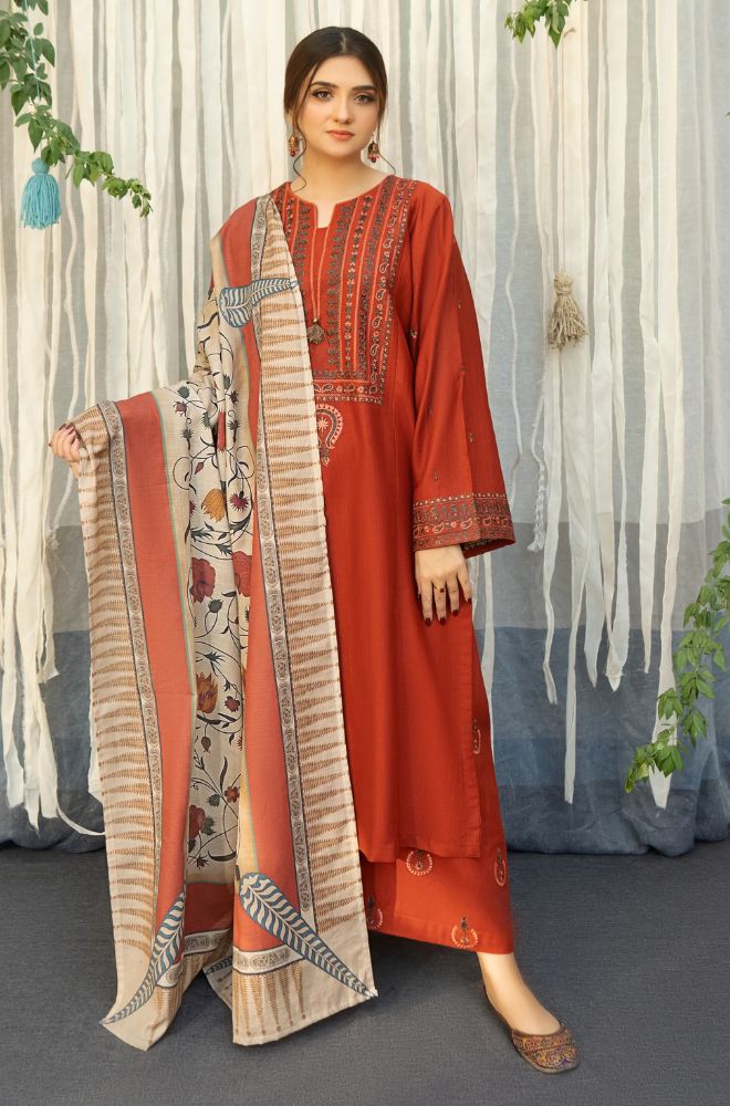 URGE - 3PC LAWN EMBROIDERED FL-S113
