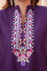 2 Piece Stitched Cotton Lawn Embroided-Suit EJ-143