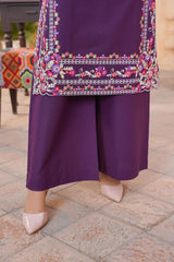 2 Piece Stitched Cotton Lawn Embroided-Suit EJ-143